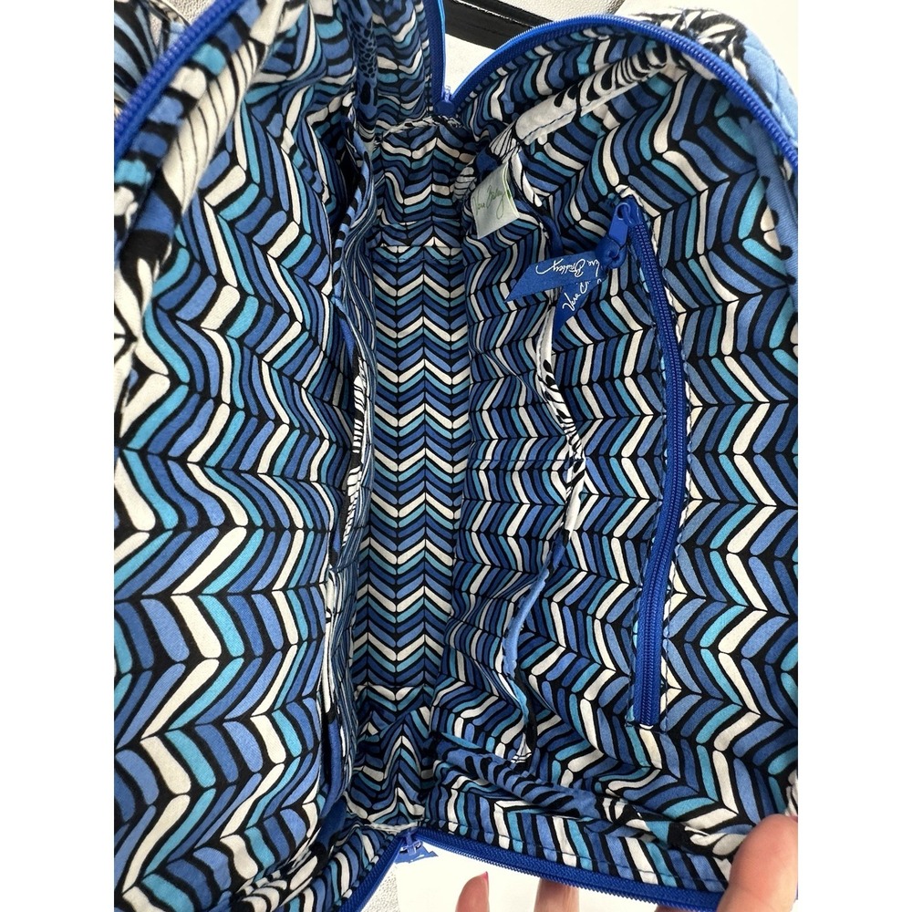 VERA BRADLEY Glenna Satchel Blue Bayou Quilted Shoulder Bag With Wallet Retired - Picture 4 of 13
